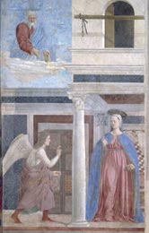 La leggenda della Vera Croce, Annunciazione, 1452-1459, affresco