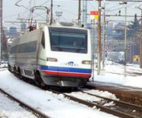 Un ETR470 Impegnato sulla linea del Gottardo