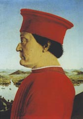 Ritratto di Battista Sforza, 1465, olio su tavola