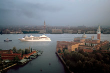 La SilverWind a Venezia (Foto: Silversea)