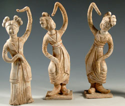 Danzatrici, dettaglio  (Dinastia Tang, 618-907)