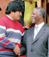 Evo Morales e Kofi Annan