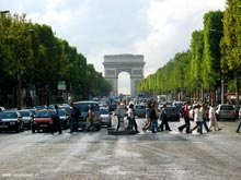 Il viale degli Champs-Élysées