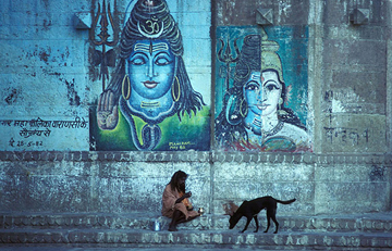 Benares, scalinate in riva al Gange. Credits: Roberto Meazza