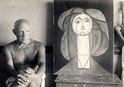 Pablo Picasso et le portrait de Françoise, 1946 (Foto:Photo Michel Sima)